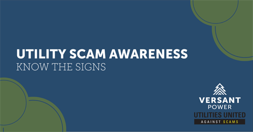 Utility Scam Awareness graphic