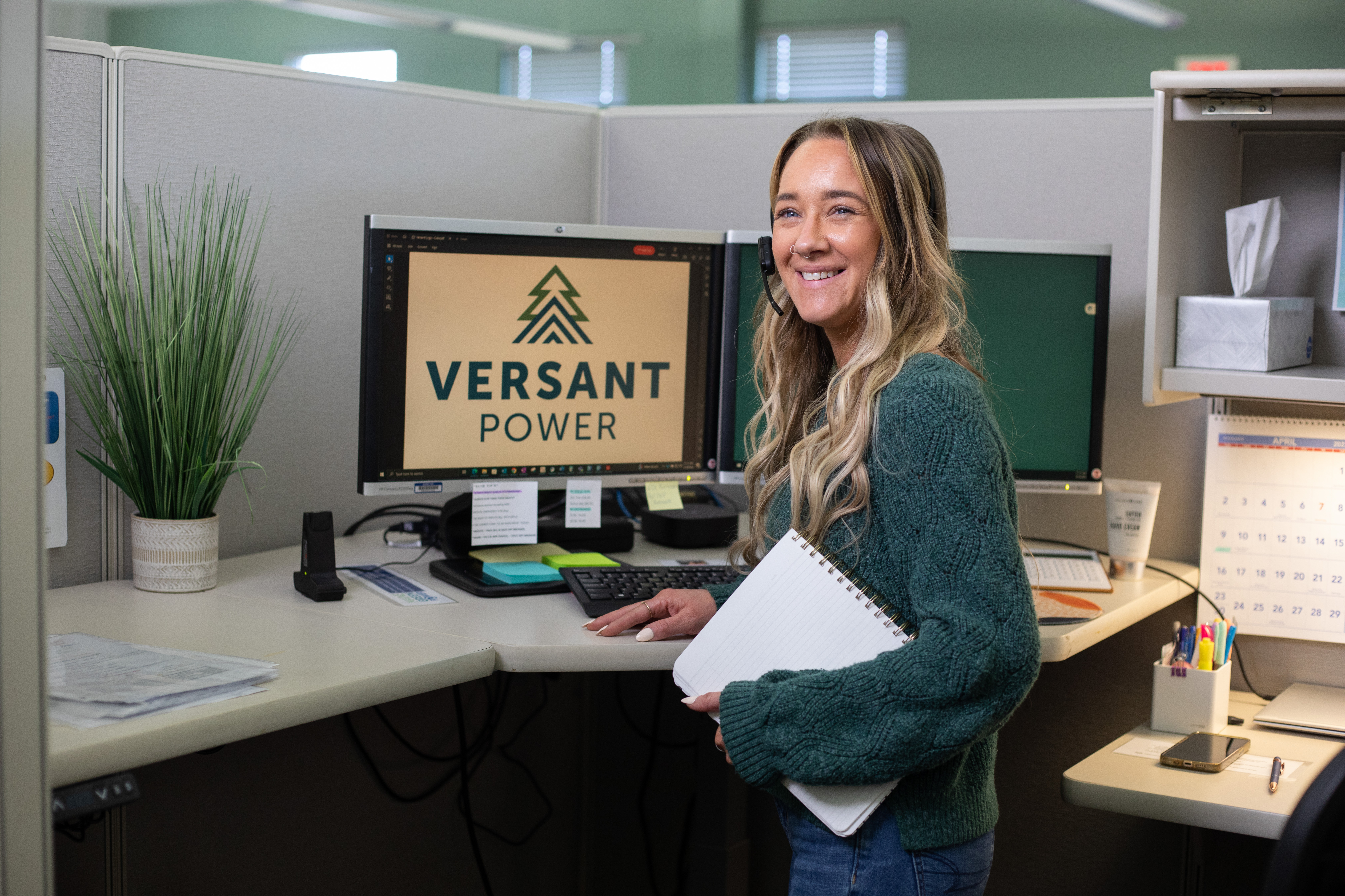 Versant employee smiling