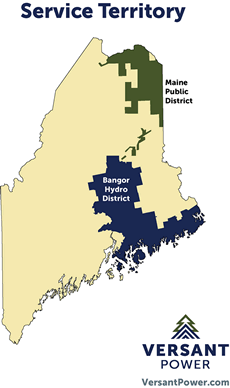 versant territory service district map power bangor hydro maine counties comprised spans miles five square two